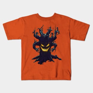 Scary Halloween Tree Kids T-Shirt